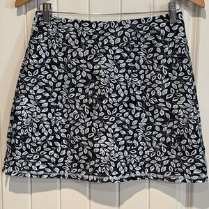 LouKeith Leaf Print Tennis Skort Golf Athletic Skirt Built In Shorts Sz Medium‎